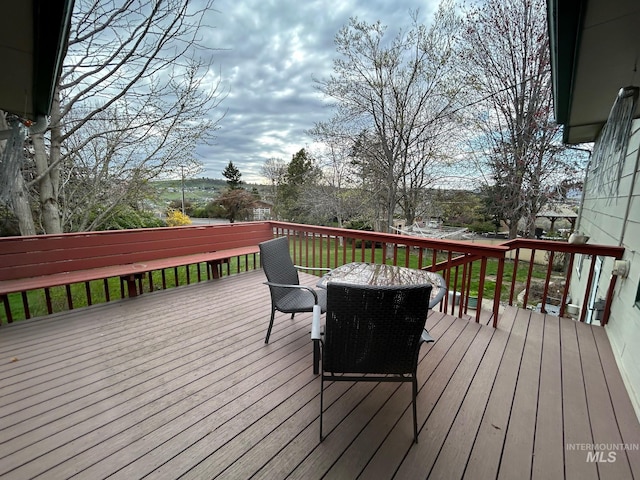 view of wooden terrace