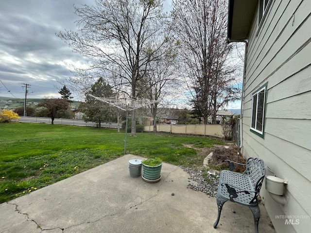 view of patio with fence