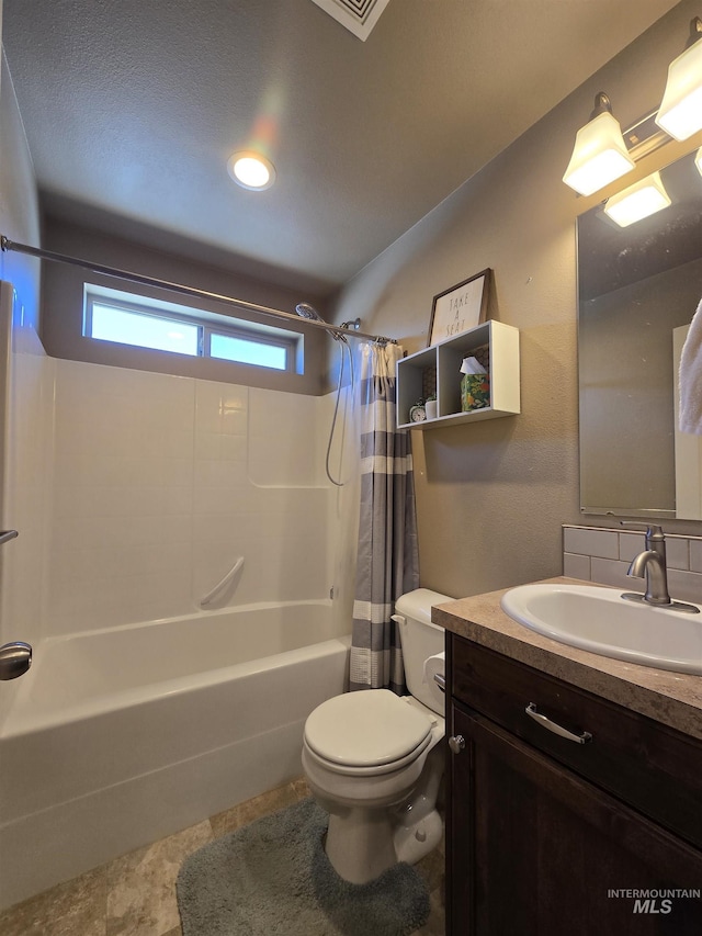 235 Meadow View Dr, Payette, ID 83661 - full bathroom with plenty of natural light, shower / bath combination with curtain, vanity, and tile patterned floors