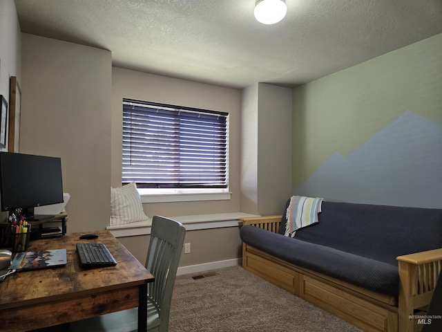 235 Meadow View Dr, Payette, ID 83661 - home office featuring carpet and a textured ceiling