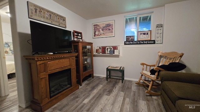 24 Shady Ln, Garden Valley, ID 83622 - living area featuring wood finished floors and baseboards