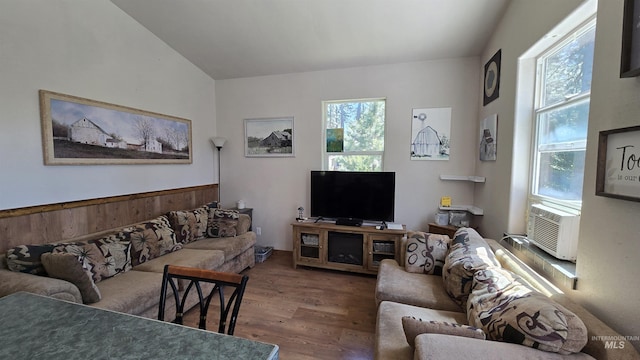 24 Shady Ln, Garden Valley, ID 83622 - living area with healthy amount of natural light, wood finished floors, and cooling unit