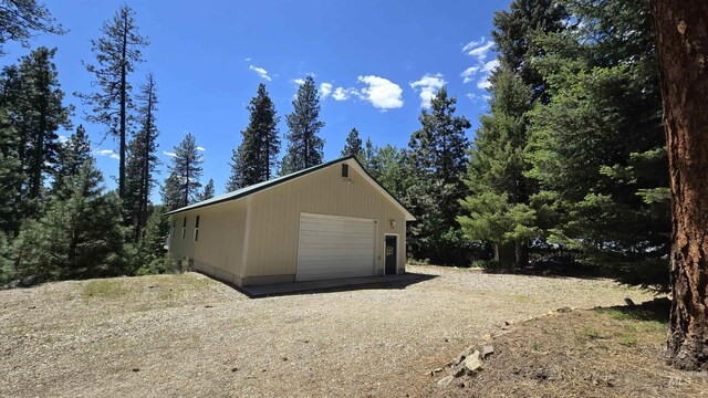 24 Shady Ln, Garden Valley, ID 83622 - detached garage featuring dirt driveway