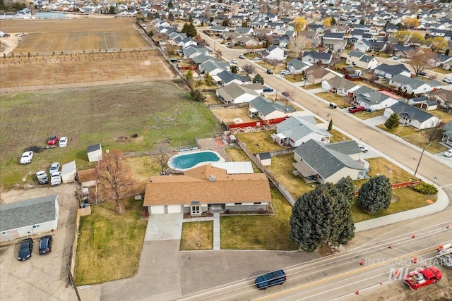 drone / aerial view featuring a residential view