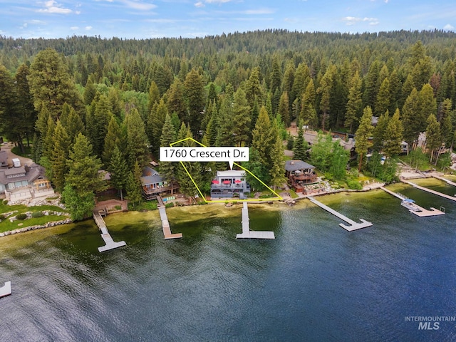 1760 Crescent Dr, Mccall, ID 83638 - view of property location featuring a large body of water and property parcel outlined