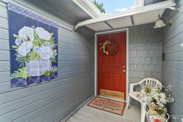 view of doorway to property