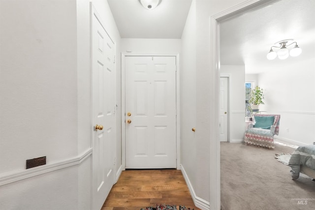 hallway with baseboards