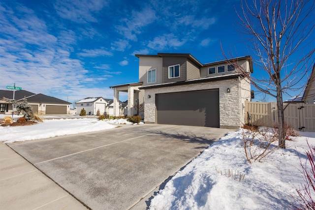 view of front of home featuring a garage