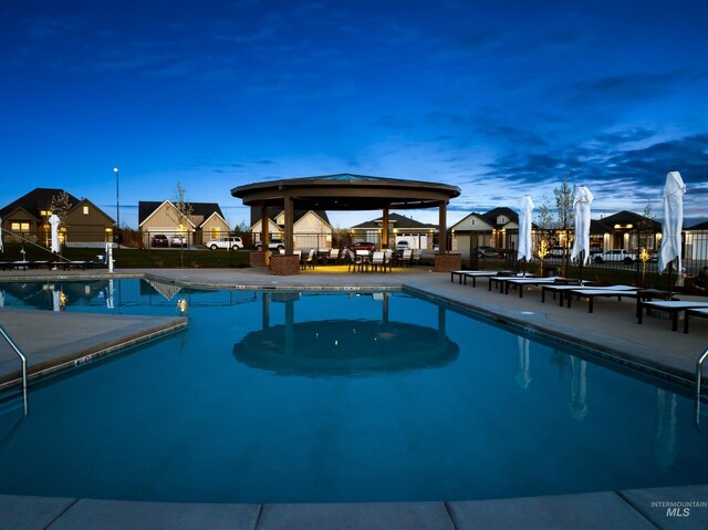 11321 S Yeoman St, Kuna, ID 83634 - community pool featuring a gazebo and a patio