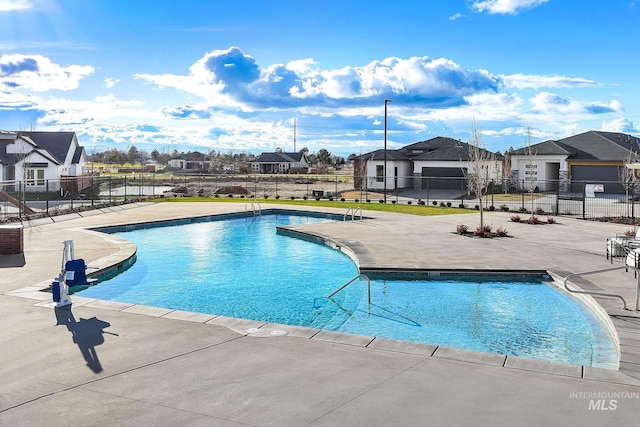 view of pool featuring a patio area