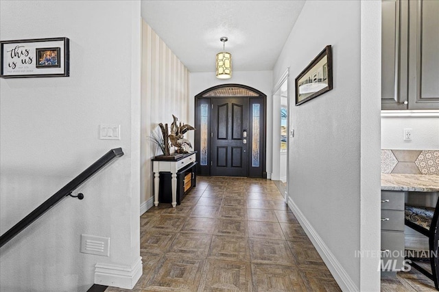 entryway with baseboards