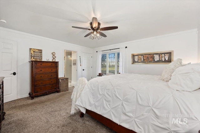 34 S 150 E, Burley, ID 83318 - carpeted bedroom with crown molding, ceiling fan, and connected bathroom