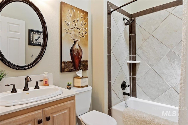 34 S 150 E, Burley, ID 83318 - bathroom with toilet, washtub / shower combination, and vanity