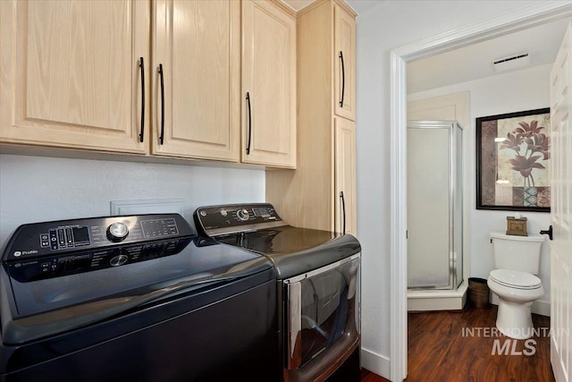 34 S 150 E, Burley, ID 83318 - washroom with washer and dryer and dark wood-style flooring