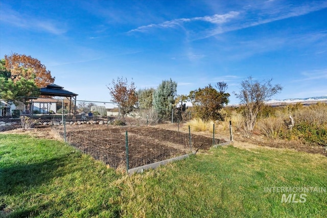 view of yard featuring a gazebo