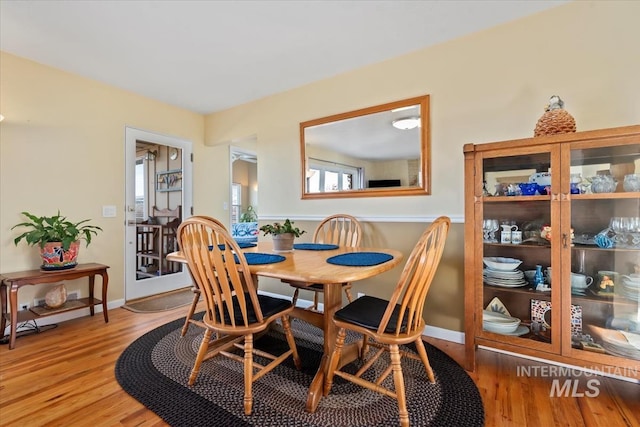 dining room featuring wood-type flooring