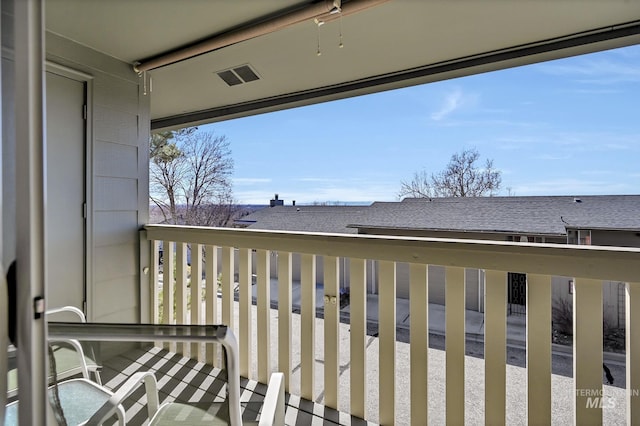 balcony featuring visible vents