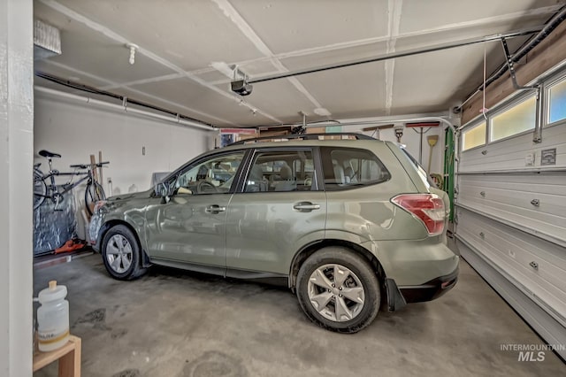 parking garage with a garage door opener