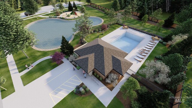 birds eye view of property