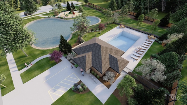 birds eye view of property