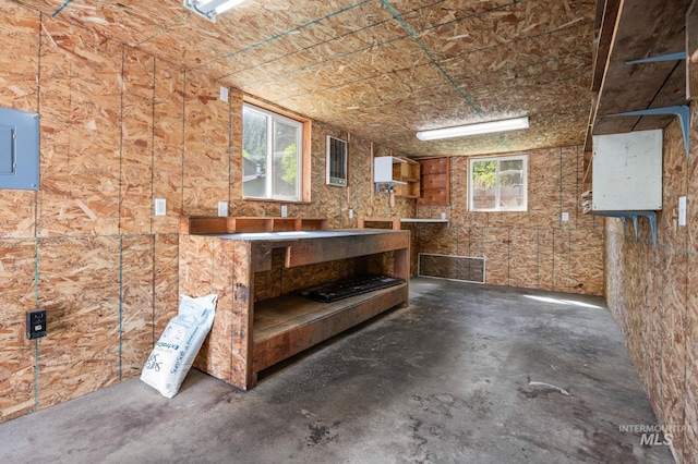 interior space with electric panel