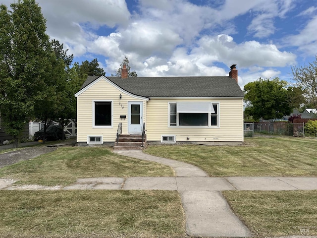278 Taylor St, Twin Falls, ID 83301 - bungalow-style home with a chimney, entry steps, and roof with shingles