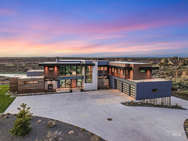 view of front of house with a patio area