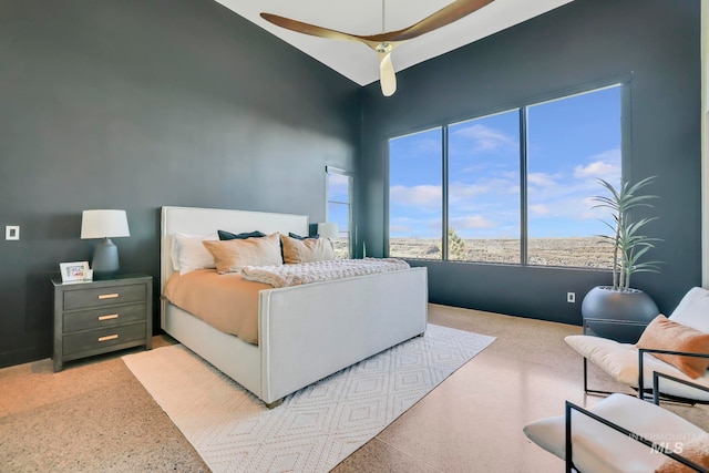 bedroom with ceiling fan