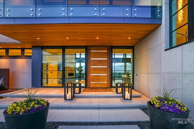 view of doorway to property