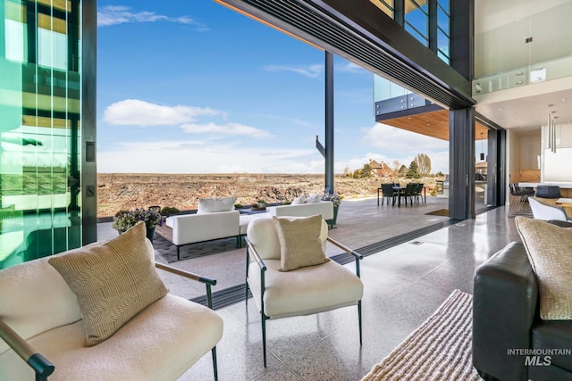 interior space featuring outdoor lounge area