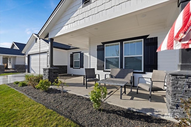 19321 Geneva Way, Caldwell, ID 83605 - view of patio / terrace with a garage and concrete driveway