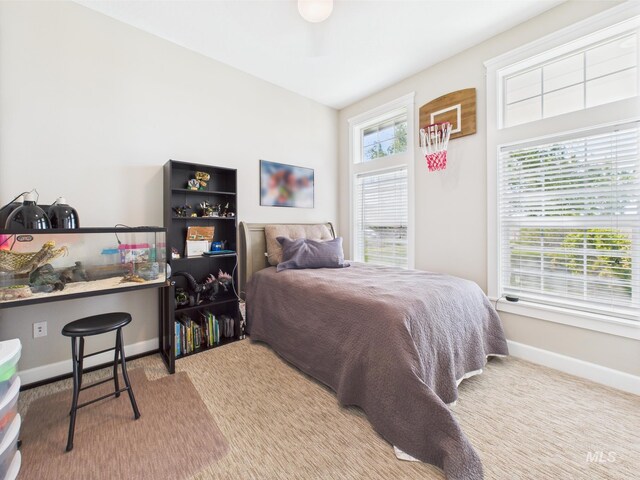 bedroom with baseboards