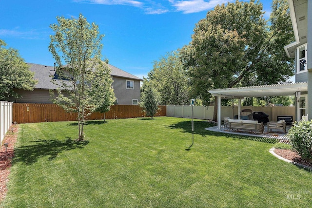 4902 N Schubert Ave, Meridian, ID 83646 - view of yard with an outdoor hangout area and a patio area