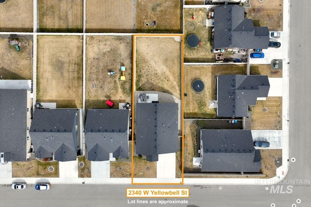 drone / aerial view featuring a residential view