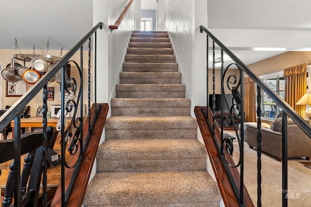 stairway with carpet