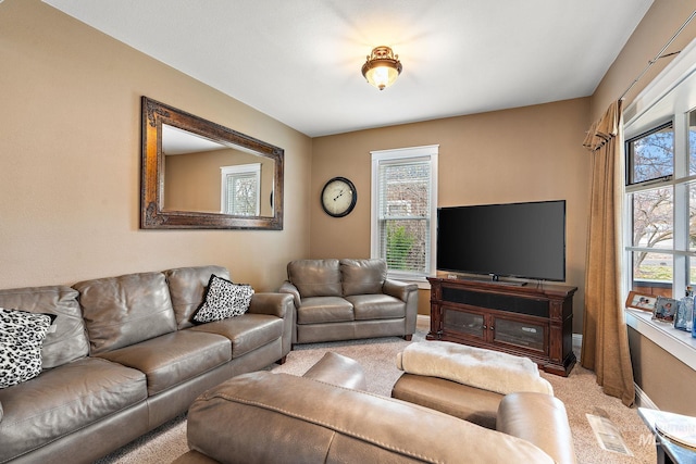 view of carpeted living room