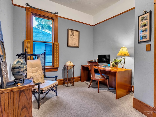 1408 N 7th St, Boise, ID 83702 - carpeted office space featuring baseboards and a textured wall