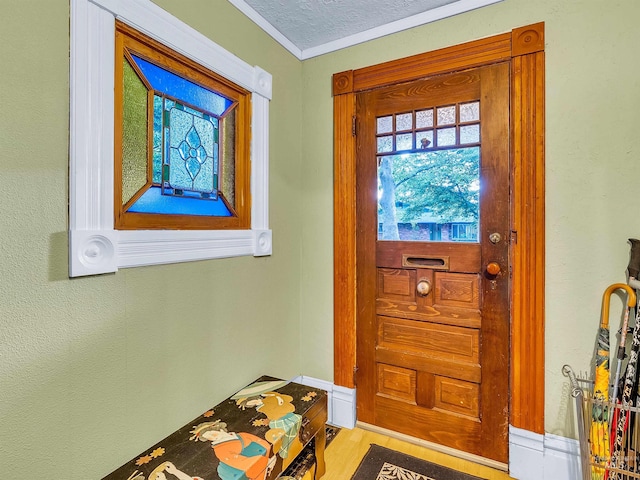 1408 N 7th St, Boise, ID 83702 - foyer with ornamental molding and wood finished floors