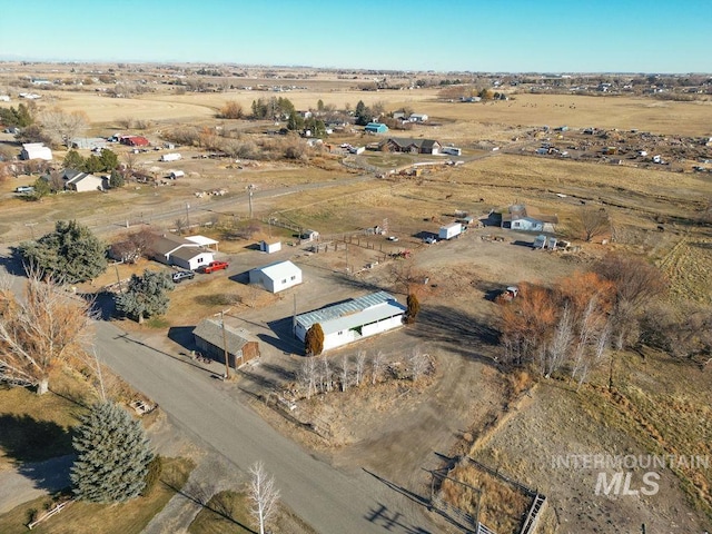 drone / aerial view with a rural view