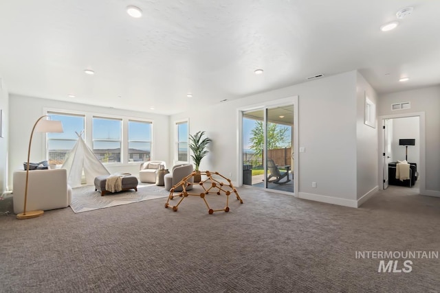 3501 E Planet Dr, Boise, ID 83712 - living area with carpet, baseboards, and recessed lighting