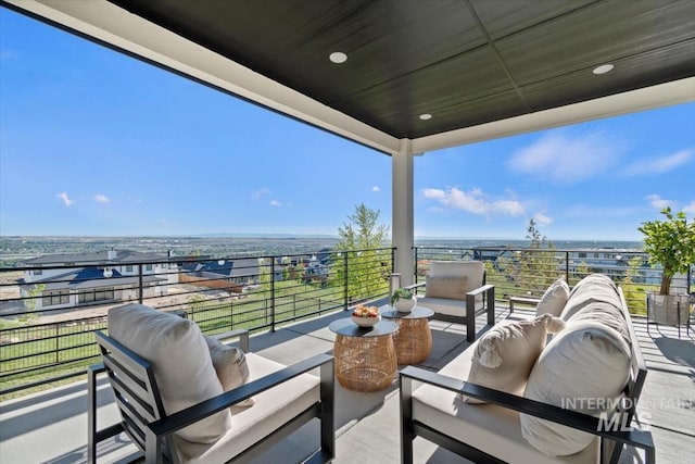 3501 E Planet Dr, Boise, ID 83712 - view of patio with outdoor lounge area and a balcony