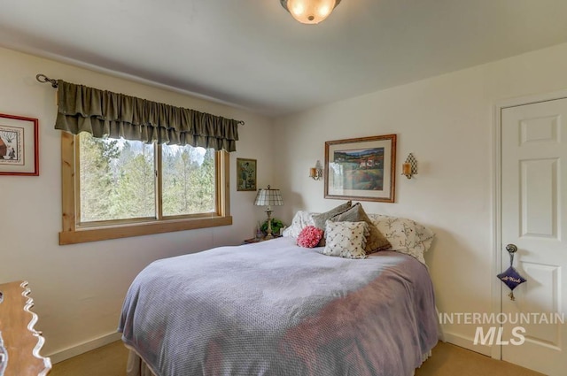 view of carpeted bedroom