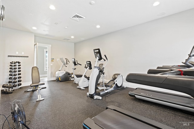 6164 N Winward Ln, Meridian, ID 83646 - gym with recessed lighting and baseboards