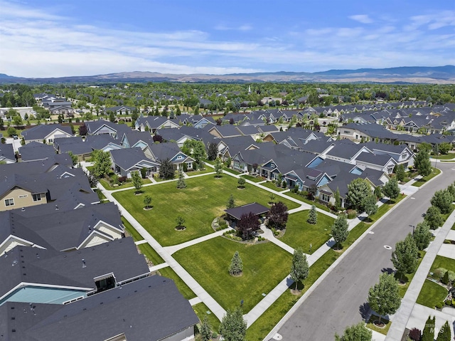 6164 N Winward Ln, Meridian, ID 83646 - aerial overview of property's location featuring a mountainous background and nearby suburban area