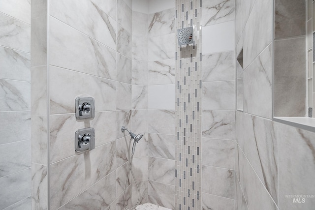 room details with a tile shower