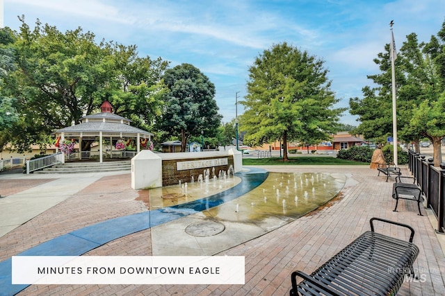 view of community with a gazebo
