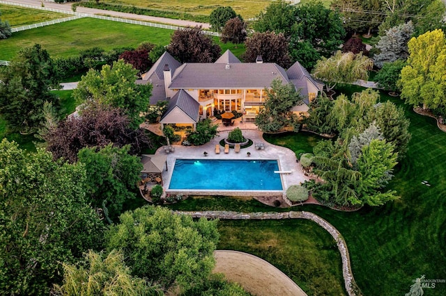 4119 N Park Ln, Eagle, ID 83616 - view from above of property featuring a pool