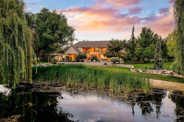 4119 N Park Ln, Eagle, ID 83616 - water view featuring a gazebo