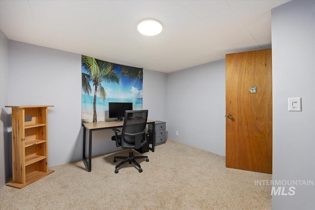 office area with carpet