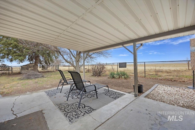view of patio / terrace featuring a fenced backyard
